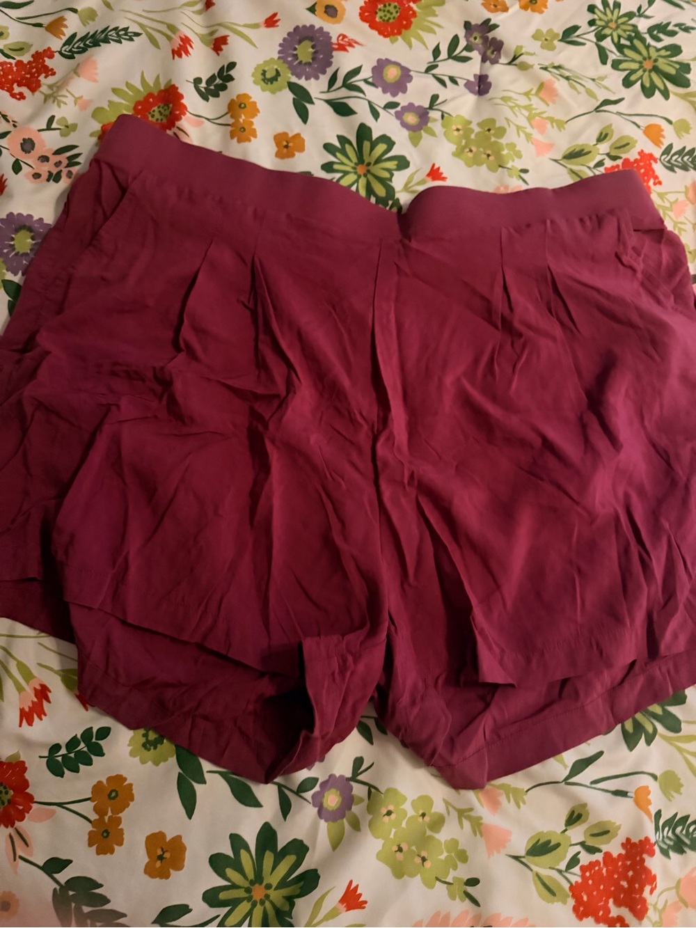 torrid Magenta High-Waist Pleated Shorts